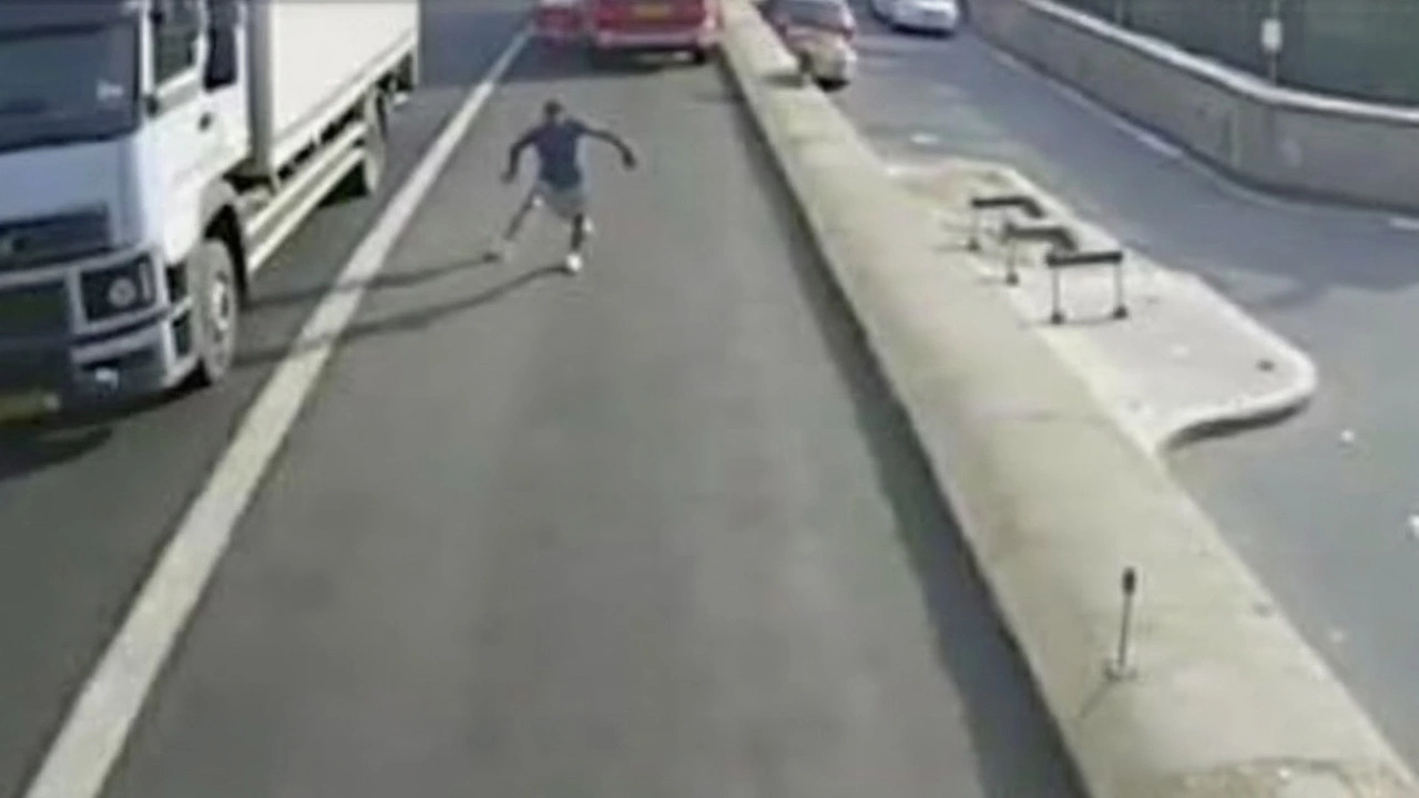 Jogger Shoves Woman Into Traffic on Putney Bridge as Bus Swerves to Avoid Tragedy